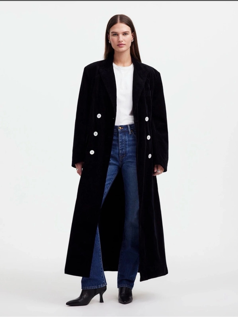 Madewell Alexa Chung Long Double-Breasted Women's Coat